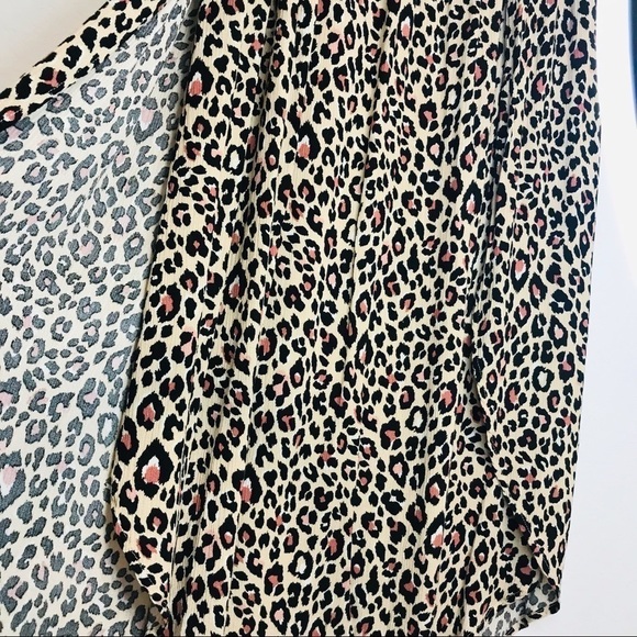 Joe B by Joe Benbasset Leopard Cheetah Midi Animal Print Smock Faux Wrap Skirt - Picture 7 of 12